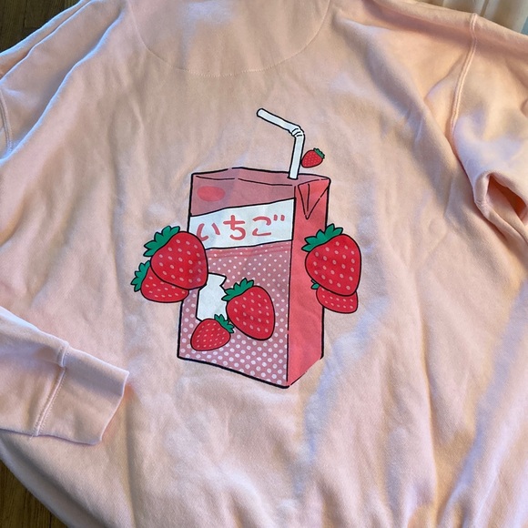Strawberry Milk Pink Hoodie - Picture 4 of 7